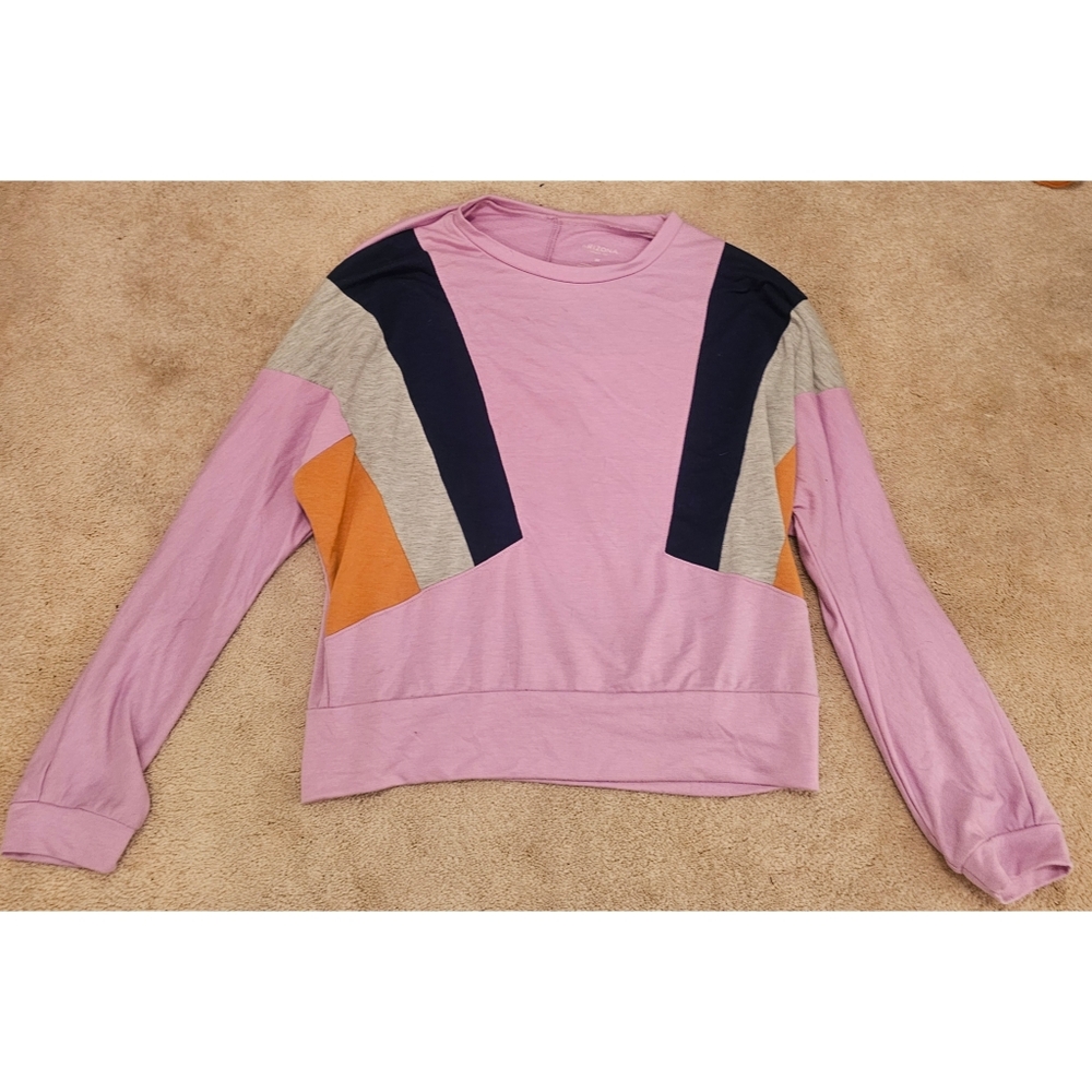 Cropped Colorful Long Sleeve Tshirt